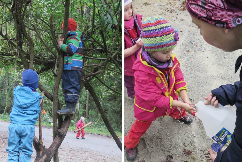 Kinder lernen spielerisch im Wald