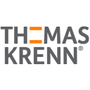 Logo von Thomas Krenn mit stilisierten Buchstaben und einem grafischen Element.