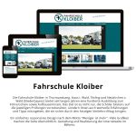 Website der Fahrschule Kloiber auf einem Laptop, Tablet und Smartphone dargestellt.