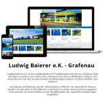 Screenshot der Unternehmenswebsite von Ludwig Baierer e.K. mit verschiedenen Geräten.