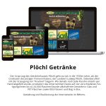 Darstellung der Plöchls Getränke Website auf verschiedenen Geräten wie Laptop und Smartphone.