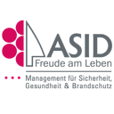 Logo der ASID in quadratischer Form mit grafischen Elementen und Schriftzug.