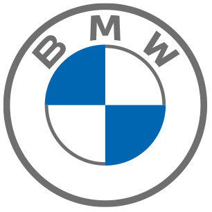 Das BMW-Logo zeigt ein kreisförmiges Design mit blauen und weißen Quadranten und dem Schriftzug BMW.